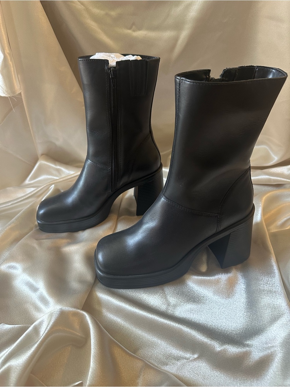 Steve Madden Black Fantsie Platform Boots